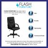 Flash Furniture Hansel High Back Black Leather Executive Swivel Office Chair with Arms