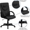 Flash Furniture Hansel High Back Black Leather Executive Swivel Office Chair with Arms