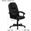 Flash Furniture Hansel High Back Black LeatherSoft Executive Swivel Office Chair with Arms