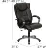 Flash Furniture Hansel High Back Espresso Brown LeatherSoft Executive Swivel Office Chair with Titanium Nylon Base and Loop Arms(Espresso Brown)
