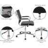 Flash Furniture Hansel Mid-Back Black Mesh Contemporary Executive Swivel Office Chair with LeatherSoft Seat