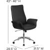 Flash Furniture High Back Black LeatherSoft Executive Swivel Office Chair with Flared Arms