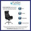Flash Furniture High Back Black LeatherSoft Executive Swivel Office Chair with Lumbar Pillow and Arms