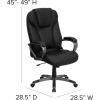Flash Furniture High Back Black LeatherSoft Executive Swivel Office Chair with Titanium Nylon Base and Arms