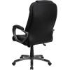 Flash Furniture High Back Black LeatherSoft Executive Swivel Office Chair with Titanium Nylon Base and Arms