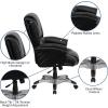 Flash Furniture High Back Black LeatherSoft OverStuffed Executive Swivel Ergonomic Office Chair with Fully Upholstered Arms