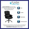 Flash Furniture High Back Black LeatherSoft OverStuffed Executive Swivel Ergonomic Office Chair with Fully Upholstered Arms