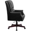 Flash Furniture High Back Pillow Back Burgundy LeatherSoft Executive Swivel Office Chair with Arms(Black)