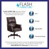 Flash Furniture High Back Pillow Back Burgundy LeatherSoft Executive Swivel Office Chair with Arms(Brown)