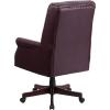 Flash Furniture High Back Pillow Back Burgundy LeatherSoft Executive Swivel Office Chair with Arms(Burgundy)