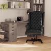 Flash Furniture High Back Traditional Fully Tufted Brown LeatherSoft Executive Swivel Ergonomic Office Chair with Arms(Black)