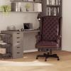 Flash Furniture High Back Traditional Fully Tufted Brown LeatherSoft Executive Swivel Ergonomic Office Chair with Arms(Burgundy)