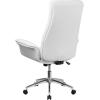 Flash Furniture High Back White LeatherSoft Executive Swivel Office Chair with Flared Arms