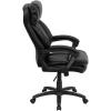 Flash Furniture Iris High Back Black LeatherSoft Executive Swivel Ergonomic Office Chair with Plush Headrest, Extensive Padding and Arms