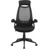 Flash Furniture Ivan High Back Black Mesh Executive Swivel Office Chair with Flip-Up Arms