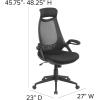 Flash Furniture Ivan High Back Black Mesh Executive Swivel Office Chair with Flip-Up Arms