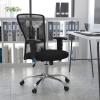 Flash Furniture Jasmine Mid-Back Black Mesh Contemporary Swivel Task Office Chair with Chrome Base and Adjustable Arms(Black)