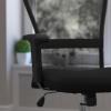 Flash Furniture Jasmine Mid-Back Black Mesh Contemporary Swivel Task Office Chair with Chrome Base and Adjustable Arms(Black)