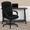 Flash Furniture Jessica High Back Black LeatherSoft Executive Swivel Office Chair with Arms(Black Fabric)