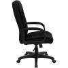 Flash Furniture Jessica High Back Black LeatherSoft Executive Swivel Office Chair with Arms(Black Fabric)