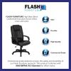 Flash Furniture Jessica High Back Black LeatherSoft Executive Swivel Office Chair with Arms(Black Leathersoft)