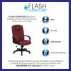 Flash Furniture Jessica High Back Black LeatherSoft Executive Swivel Office Chair with Arms(Burgundy Fabric)