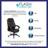 Flash Furniture Jules High Back Black LeatherSoft Executive Swivel Ergonomic Office Chair with Deep Curved Lumbar and Arms