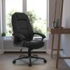 Flash Furniture Jules High Back Black LeatherSoft Executive Swivel Ergonomic Office Chair with Deep Curved Lumbar and Arms