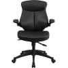 Flash Furniture Kale Mid-Back Black LeatherSoft Executive Swivel Ergonomic Office Chair with Back Angle Adjustment and Flip-Up Arms