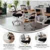 Flash Furniture Kelista Mid-Back Swivel Office Chair with Adjustable Seat Height, Ergonomic Mesh Desk Chair with LeatherSoft Seat, Black(Black Mesh/White Frame)