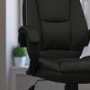 Flash Furniture Leonard High Back Black LeatherSoft Contemporary Executive Swivel Ergonomic Office Chair with Curved Back and Loop Arms