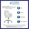 Flash Furniture Madrid Home and Office Upholstered Mid-Back Chair in White LeatherSoft(White Leathersoft)