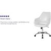 Flash Furniture Madrid Home and Office Upholstered Mid-Back Chair in White LeatherSoft(White Leathersoft)