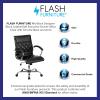 Flash Furniture Merideth Mid-Back Designer Black LeatherSoft Executive Swivel Office Chair with Chrome Base and Arms