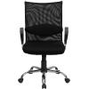 Flash Furniture Mid-Back Black Mesh Swivel Manager’s Office Chair with Adjustable Lumbar Support and Arms