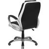 Flash Furniture Mid-Back Black and White LeatherSoft Executive Swivel Office Chair with Arms
