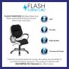 Flash Furniture Mid-Back Black and White LeatherSoft Executive Swivel Office Chair with Arms