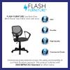 Flash Furniture Neri Low Back Black Mesh Swivel Task Office Chair with Curved Square Back and Arms(Grey)