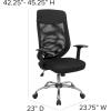 Flash Furniture Noreen High Back Black Mesh Executive Swivel Office Chair with Arms