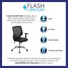 Flash Furniture Norris Mid-Back Black Mesh Tapered Back Swivel Task Office Chair with LeatherSoft Seat, Chrome Base and T-Arms(Black Leathersoft/Mesh)