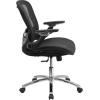 Flash Furniture Sam Mid-Back Transparent Black Mesh Executive Swivel Ergonomic Office Chair with Synchro-Tilt & Height Adjustable Flip-Up Arms