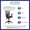 Flash Furniture Sam Mid-Back Transparent Gray Mesh Multifunction Executive Swivel Ergonomic Office Chair with Adjustable Arms(Black)