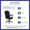 Flash Furniture Stella High Back Brown LeatherSoft Executive Swivel Ergonomic Office Chair with Arms(Black)