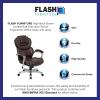 Flash Furniture Stella High Back Brown LeatherSoft Executive Swivel Ergonomic Office Chair with Arms(Brown)
