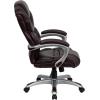 Flash Furniture Stella High Back Brown LeatherSoft Executive Swivel Ergonomic Office Chair with Arms(Brown)