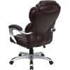 Flash Furniture Stella High Back Brown LeatherSoft Executive Swivel Ergonomic Office Chair with Arms(Brown)