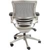 Flash Furniture Warfield Mid-Back Transparent Black Mesh Executive Swivel Office Chair with Graphite Silver Frame and Flip-Up Arms(Black Mesh/Graphite Silver Frame)