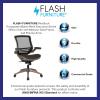 Flash Furniture Warfield Mid-Back Transparent Black Mesh Executive Swivel Office Chair with Melrose Gold Frame and Flip-Up Arms