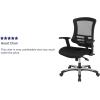 Flash Furniture Waylon High Back Black Mesh Multifunction Executive Swivel Ergonomic Office Chair with Molded Foam Seat and Adjustable Arms(Black)