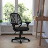 Flash Furniture Y-GO Office Chair Mid-Back Black Mesh Swivel Task Office Chair(With Arms)